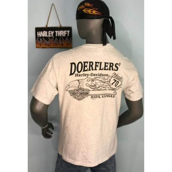 Harley-Davidson T-shirt Large Men, FUEL FOR LIFE Hays, Kansas - Picture 4 of 5